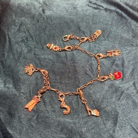 Silver tone charm bracelet. (Photo is wrong) cute!  Can change charms. - Picture 1 of 10